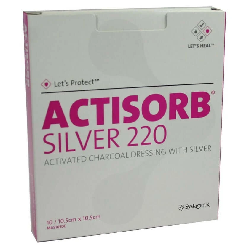 Actisorb 220 Silver 10,5x10,5 cm steril 10 St
