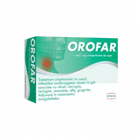 Orofar, 1 mg/1 mg, 24 Lutschtabletten, Stada