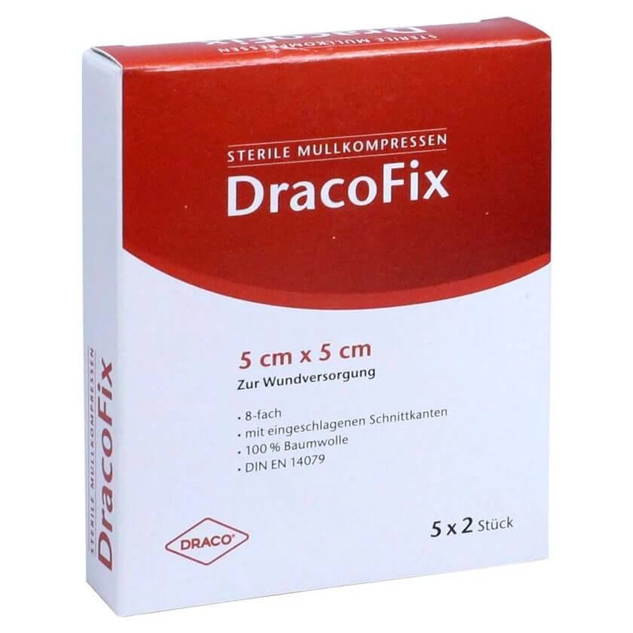 Dracofix PEEL kompressen steriel 5x5cm 8-voudig 5X2 st.