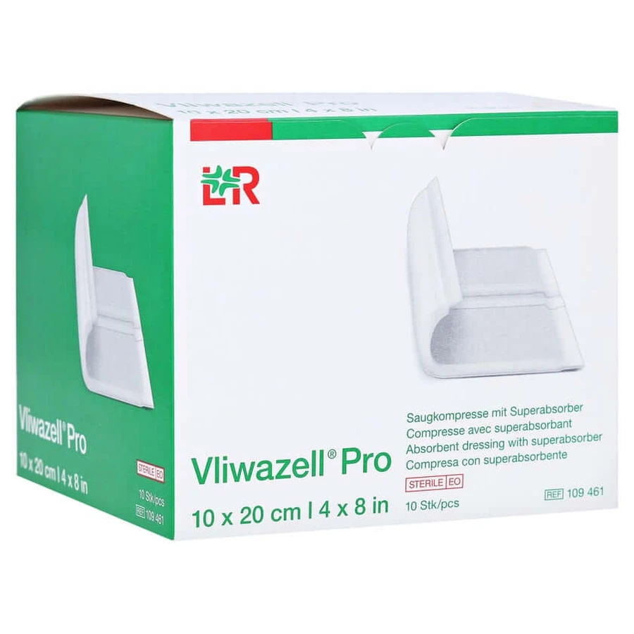 Vliwazell Pro Superabsorb.kompr.steril 1 10 St