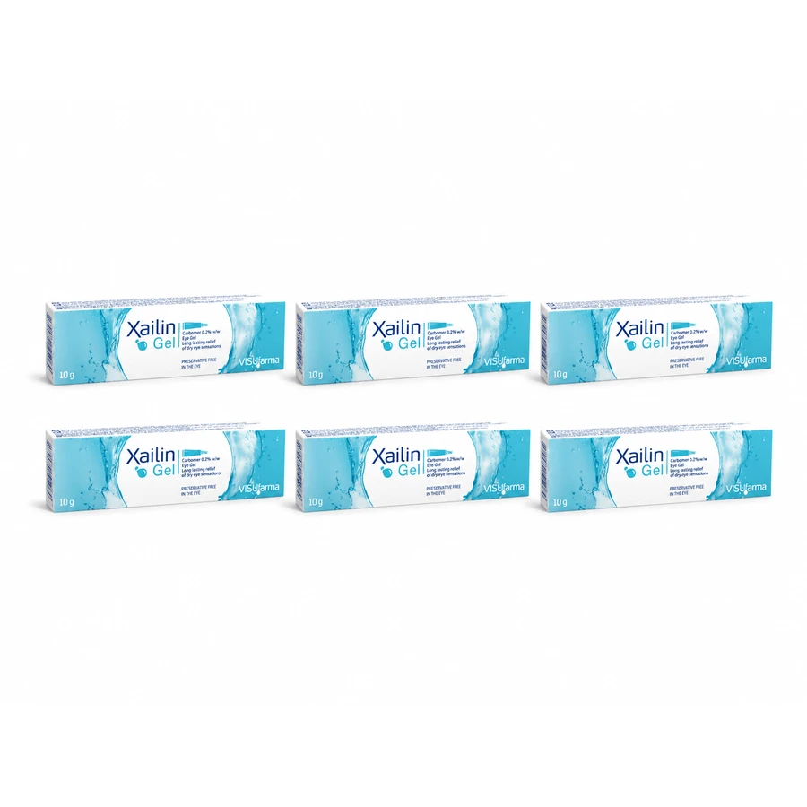 Xailin, 6 x 10 g - gel lubrificante oculare, Visufarma
