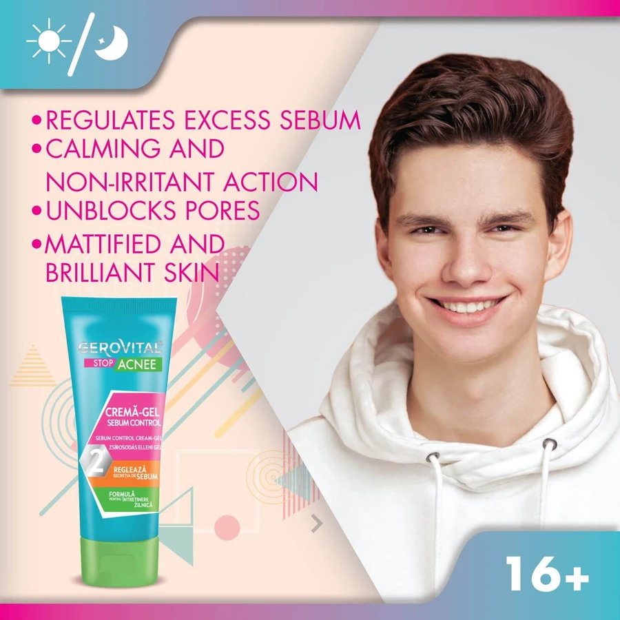 Gerovital Gel Creme Talgkontrolle, 50 ml, Farmec
