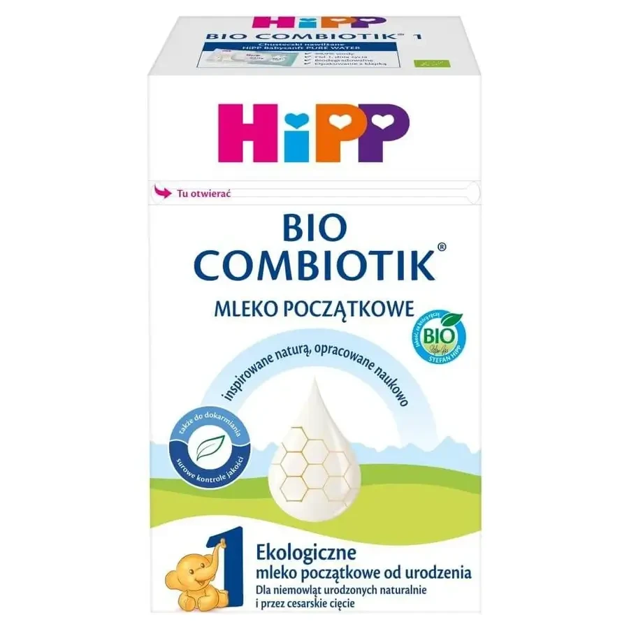HiPP 1 Bio Combiotik, lapte organic pentru sugari, de la naștere, 4x550 g