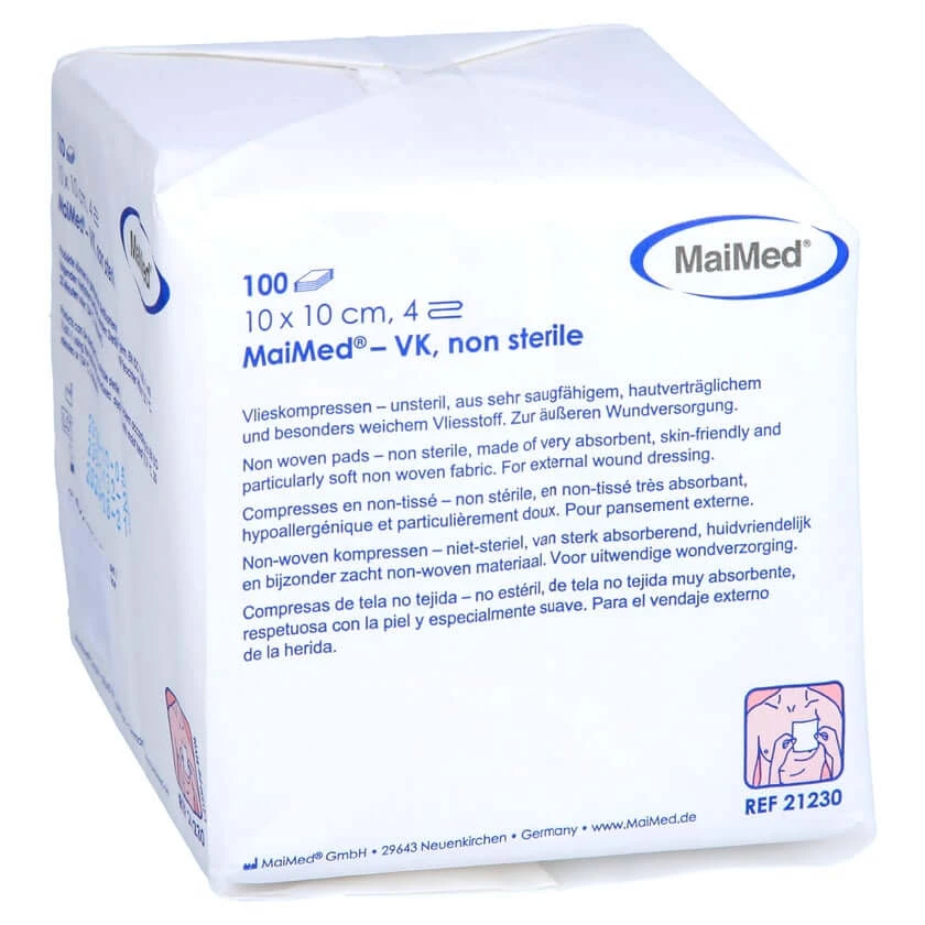 Vliesstoff-kompressen Unsteril 10x10 cm 100 St