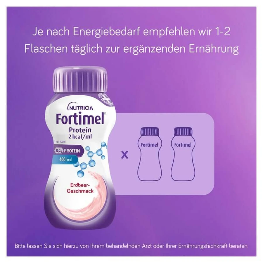 Fortimel Protéines 2 kcal Fraise 4X200 ml