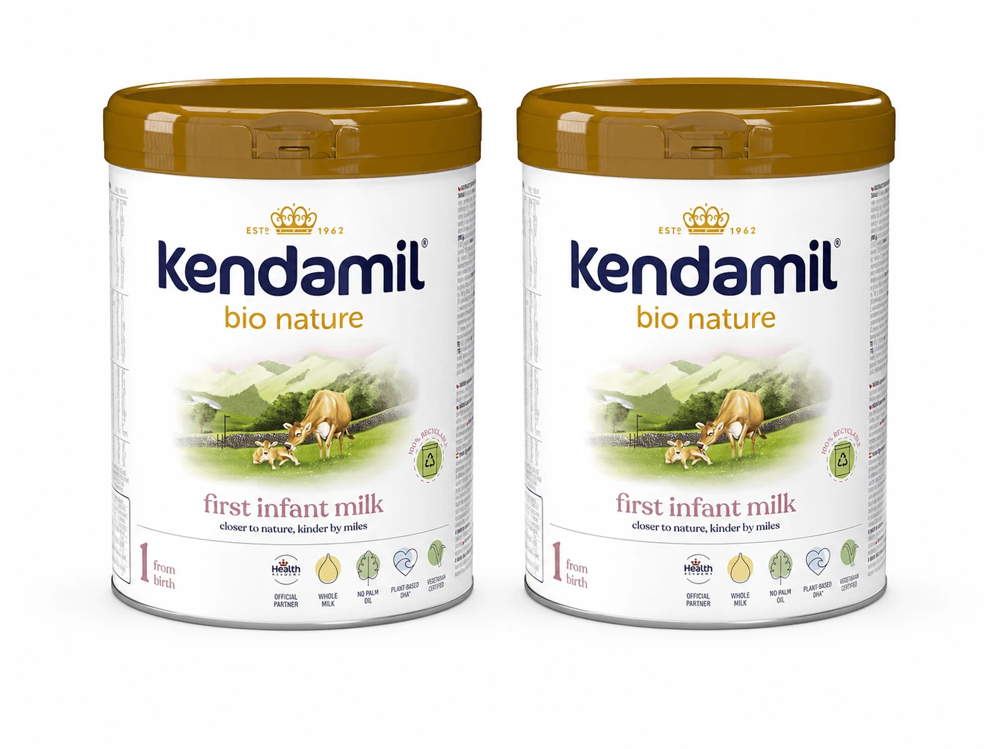 Kendamil Bio Nature 1 Säuglingsnahrung ab Geburt, 2 × 800 g, Kendal
