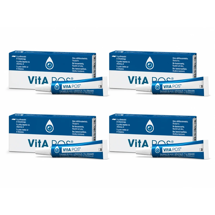 Vita pos, pomata oftalmica, senza conservanti, 4x5 g