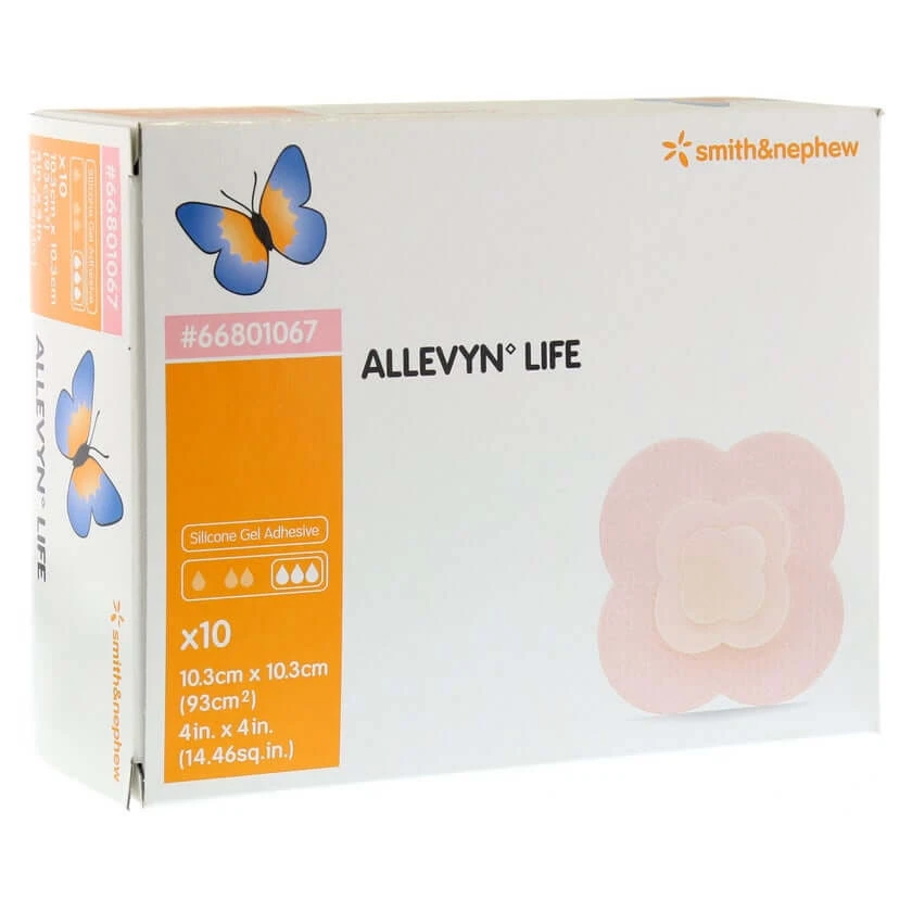Allevyn Life 10,3x10,3 cm Silikonschaumv 10 St