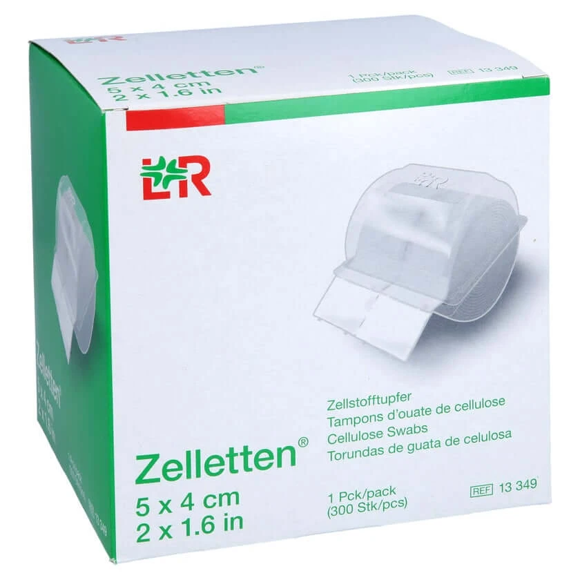 Zelletten Tupfer 4x5 cm unsteril Rolle 300 St