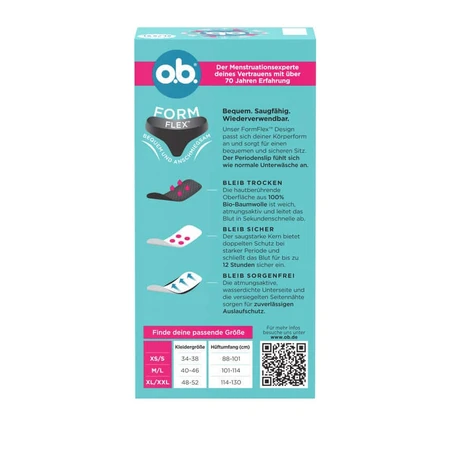 O.b. chiloți menstruali Xl/xxl 1 buc