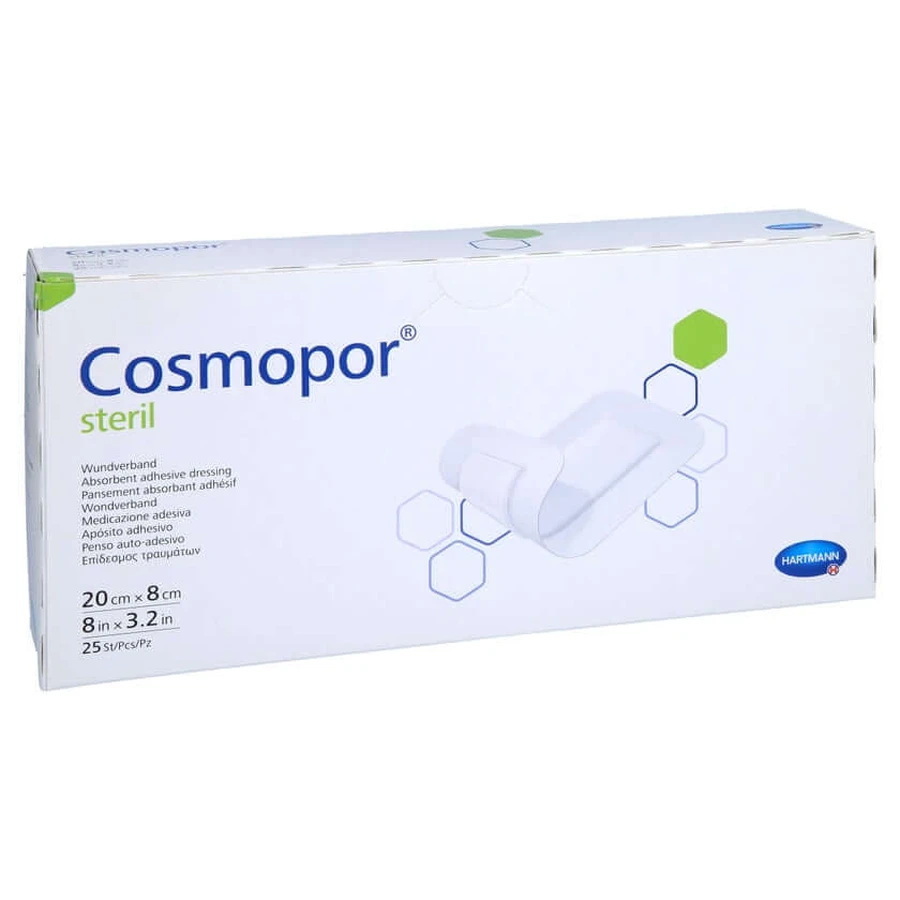 Pansament steril pentru răni Cosmopor 8x20 cm 25 buc