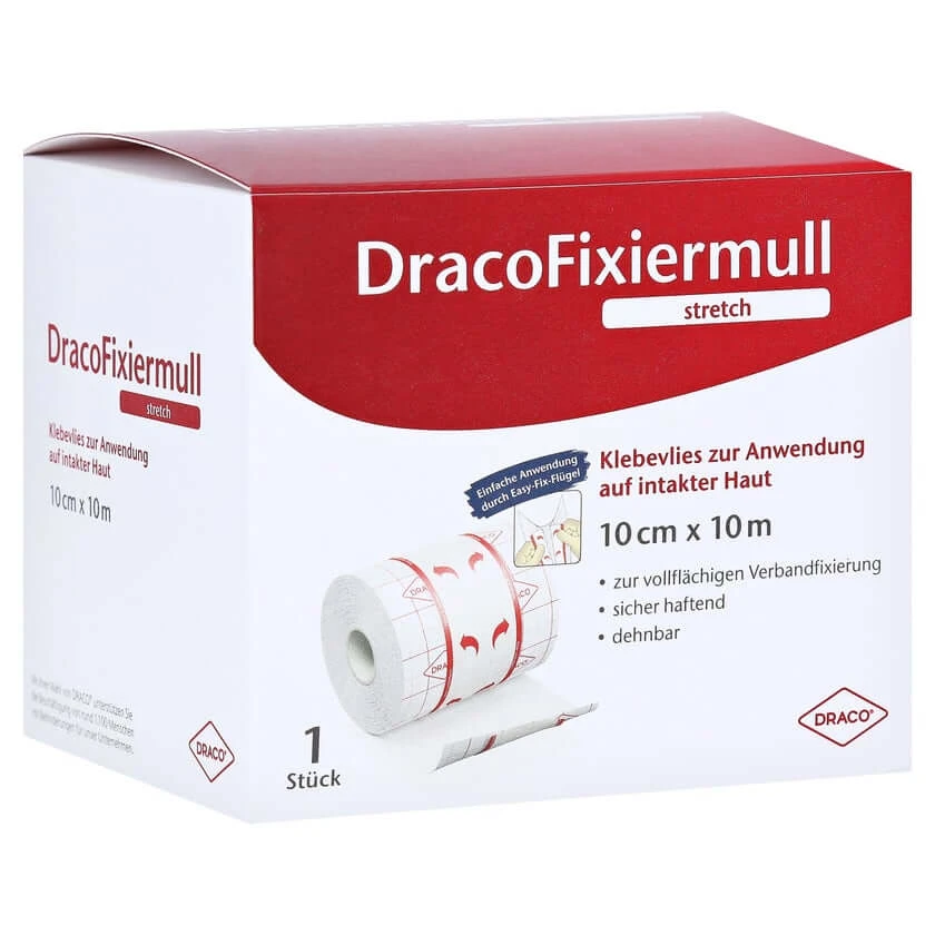 Dracofixiermull Stretch 10 cmx10 m 1 St