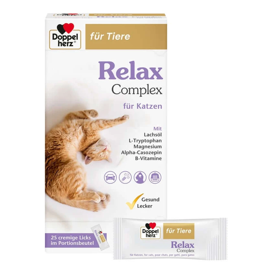 Doppio Cuore per Animali Complesso Relax per Gatti 25X10 g