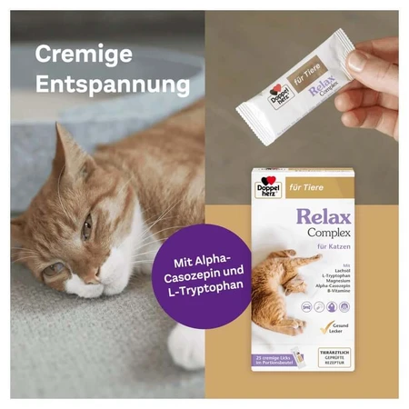 Doppio Cuore per Animali Complesso Relax per Gatti 25X10 g