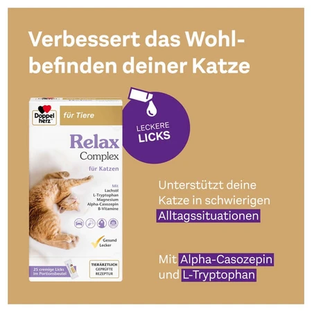 Doppio Cuore per Animali Complesso Relax per Gatti 25X10 g
