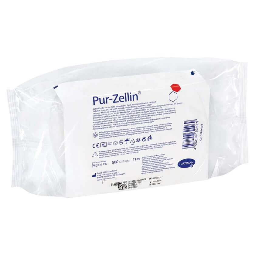 Pur-zellin 4x5 cm keimreduziert Rolle 2X500 St