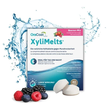 Xylimelts tablete adezive amestec de fructe de pădure Oracoat 40 buc