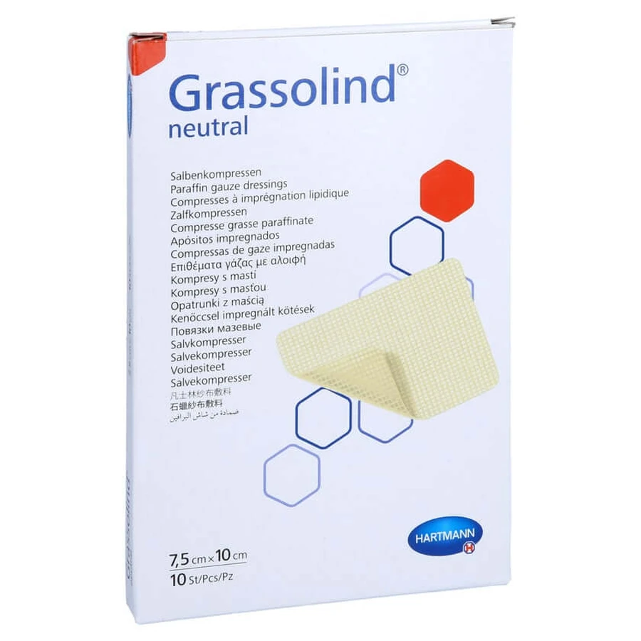 Comprese de unguent Grassolind 7,5x10 cm buc 10 buc