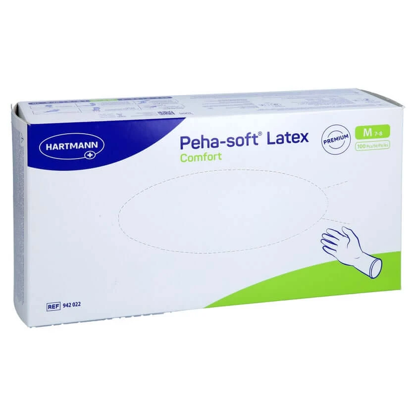 Peha-soft Latex Comfort Unt.hands.unsteril Pf M 100 St