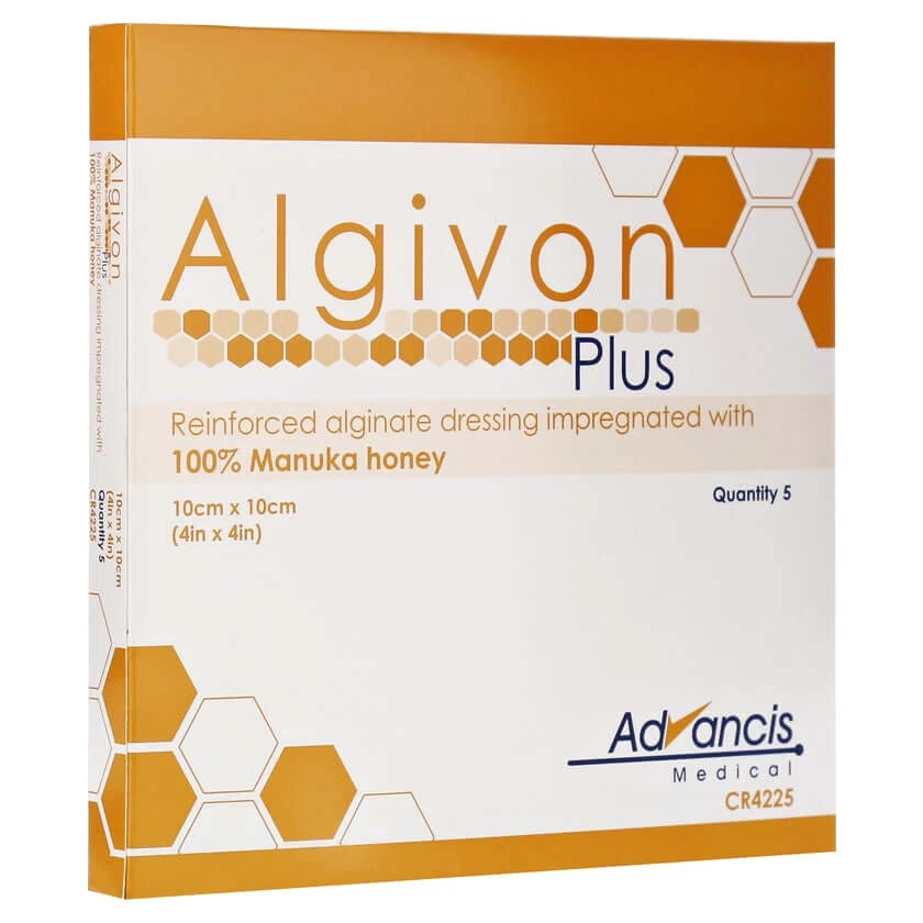 Algivon Plus Honigalginat Wundauflage 10x10 cm 5 St