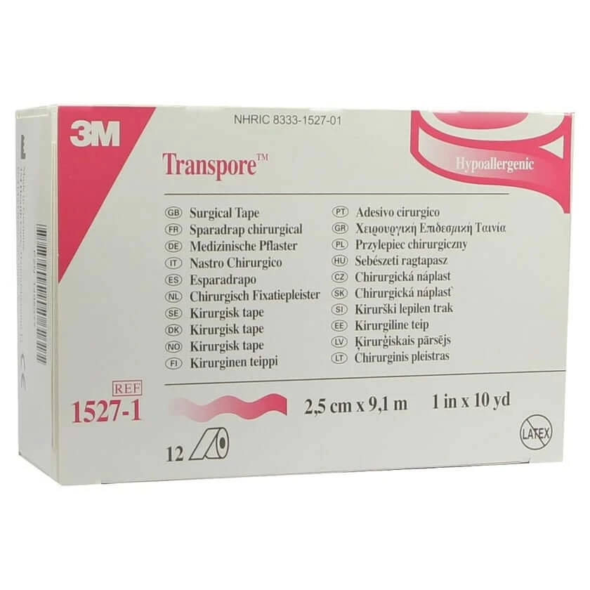 Transpore 2,5 Cmx9,1 m Pflaster 12 St