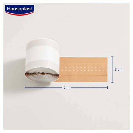 Hansaplast Classic rouleau de plâtre, 5m x 8cm 1 pc