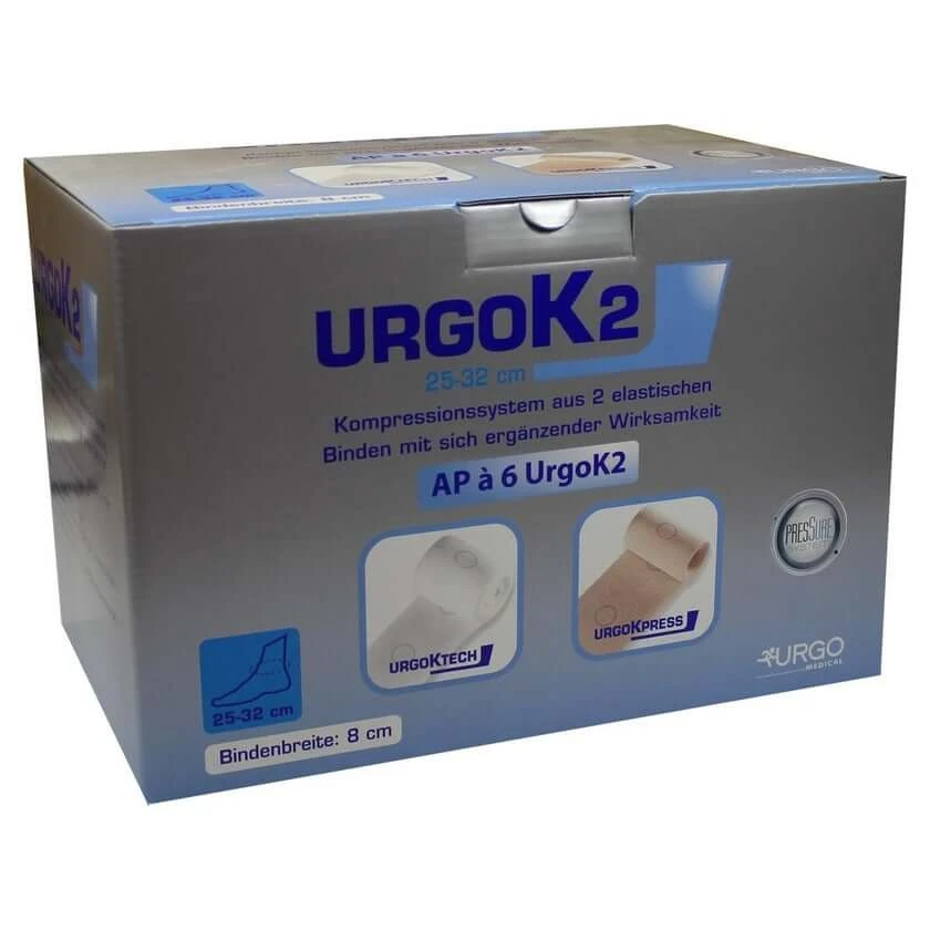 Urgok2 Kompr.syst.8cm Knöchelumf.25-32cm 6 St
