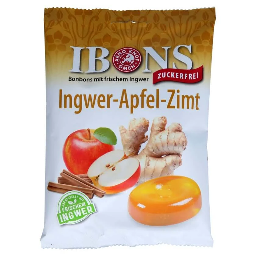 Ibons Ingwer Apfel Zimt o.Zucker Tüte Lu 75 g