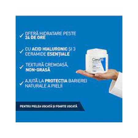 Moisturising face and body cream for dry and very dry skin, 340 g, CeraVe