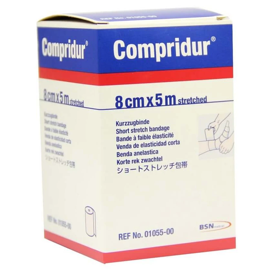 Compridur bandaj scurt elastic 8 cm x 5 m 1 buc
