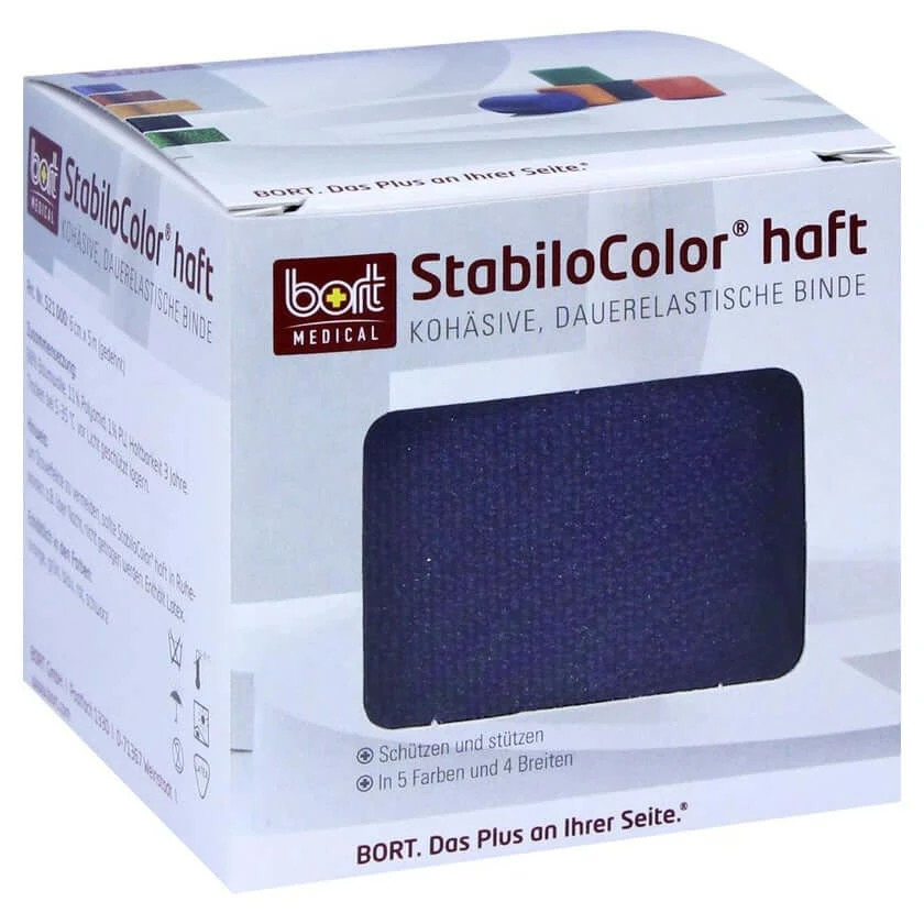 BORT Stabilocolor haft Binde 6 cm blau 1 St