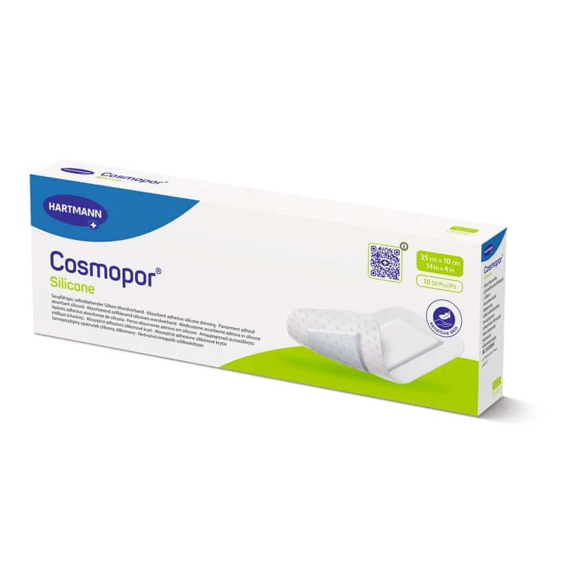 Cosmopor Silicone Wundverband 10x35 cm 10 St