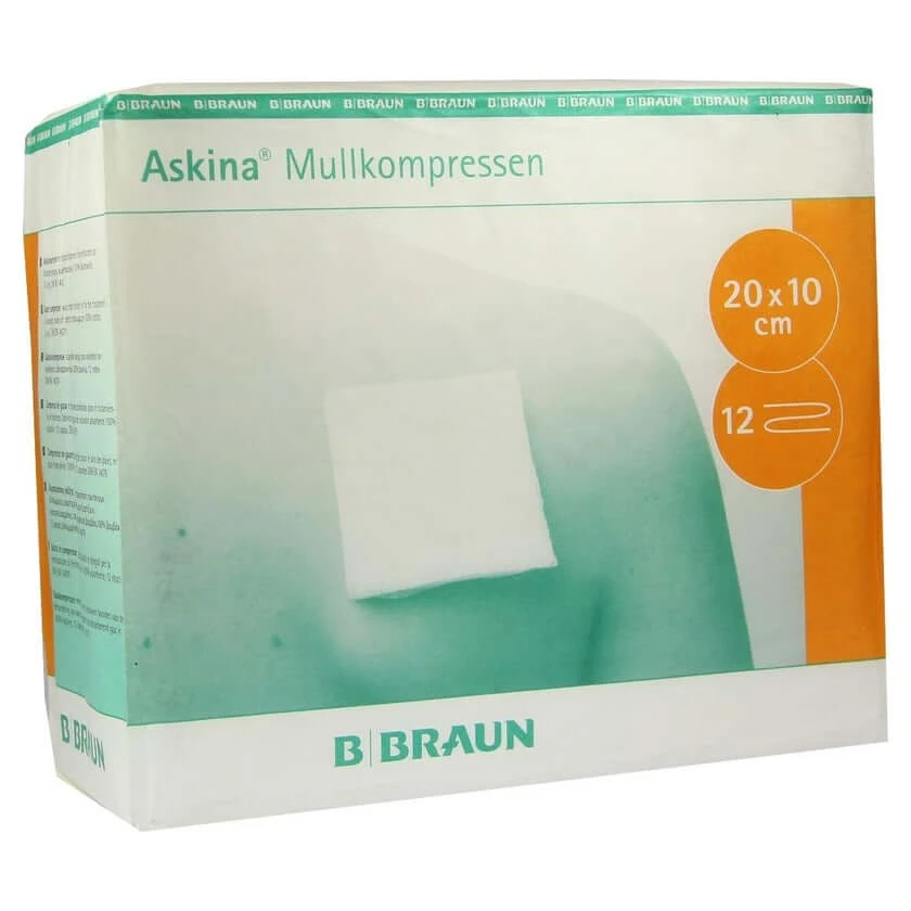 Askina Mullkompressen 10x20 cm unsteril 100 St