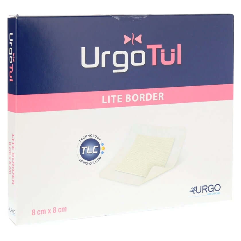 Urgotül Lite Border 8x8 cm Verband 10 St