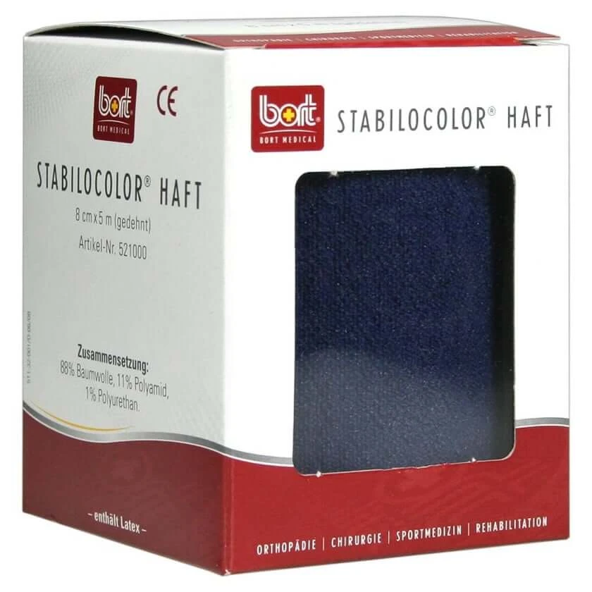 BORT Stabilocolor haft Binde 8 cm blau 1 St