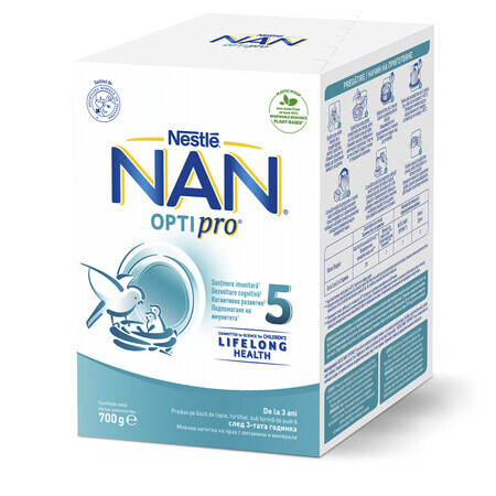 Nan 5 Optipro Powdered Milk Formula, +3 years, 700 gr, Nestlé