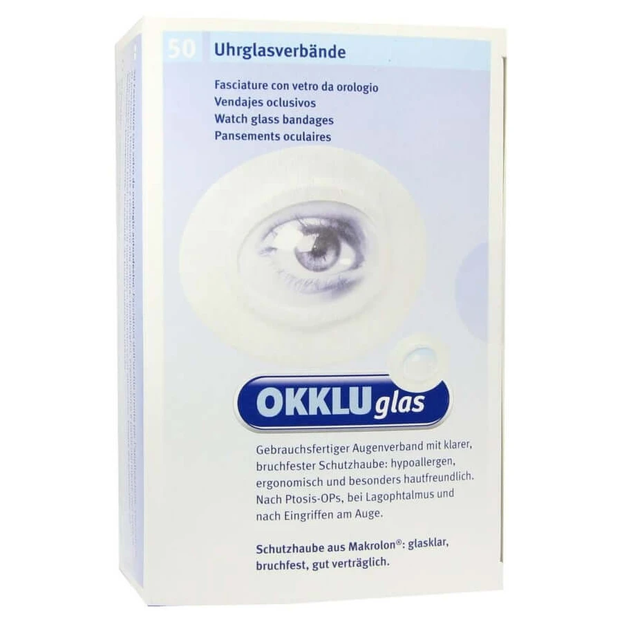 Occluglas opatrunek na szkiełko zegarkowe 50 szt: ceny i cechy