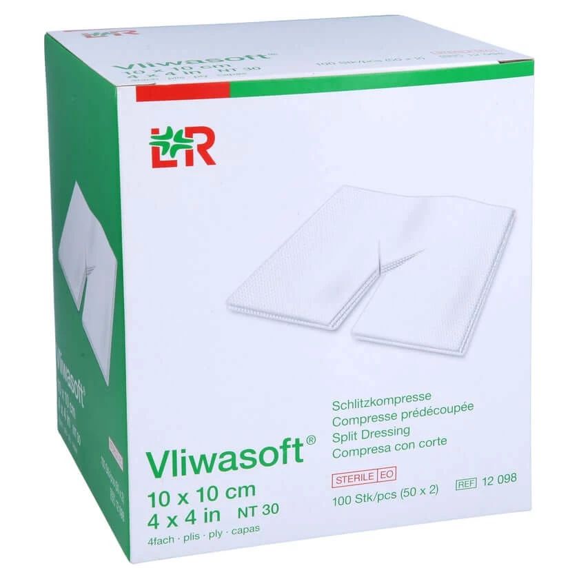 Vliwasoft Schlitzkompressen 10x10 cm ste 50X2 St