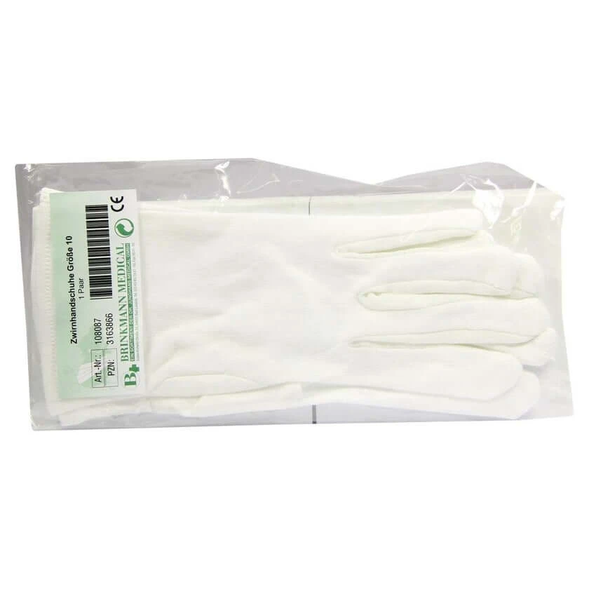 Handschuhe Zwirn BW Gr.10 weiß 2 St