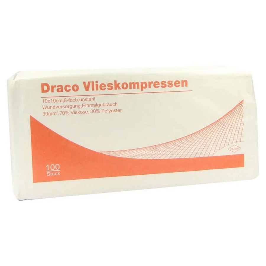 Vlieskompressen niet-steriel 10x10 cm 8-voudig 100 st.