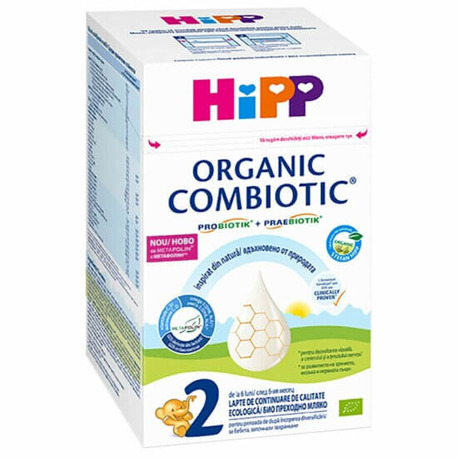 Lapte praf formulă de continuare Organic Combiotic 2, +6 luni, 800 gr, Hipp  recenzii
