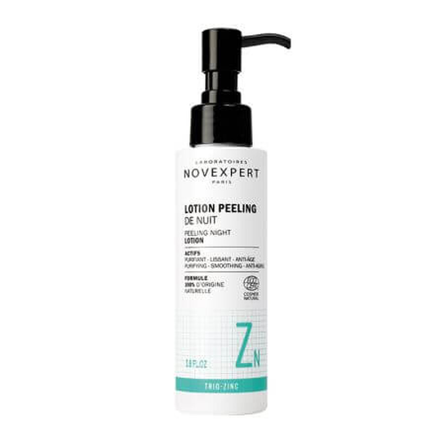 Lotiune peeling pentru noapte Trio Zinc, 115 ml, Novexpert