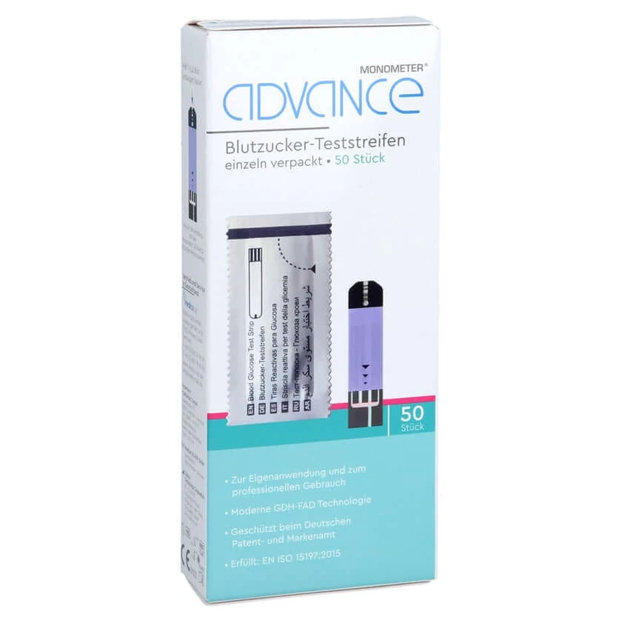 Advance Monometer Test de glucoză din sânge GDH 50X1 buc