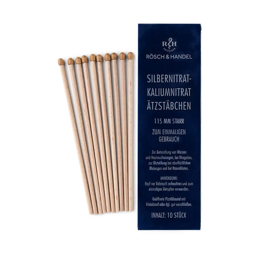 Silbernitrat-Kaliumnitrat-Ätzstäbchen 10x115mm starr 10 St