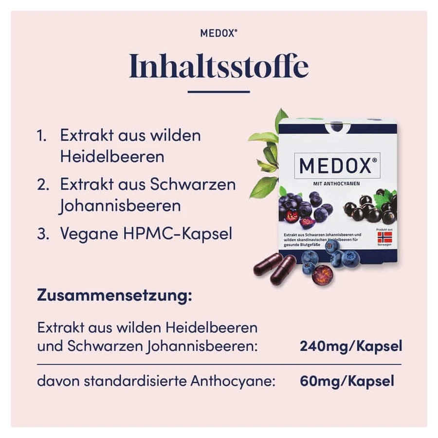 MEDOX - Antocianine din fructe de pădure vegan capsule 30 Capsule