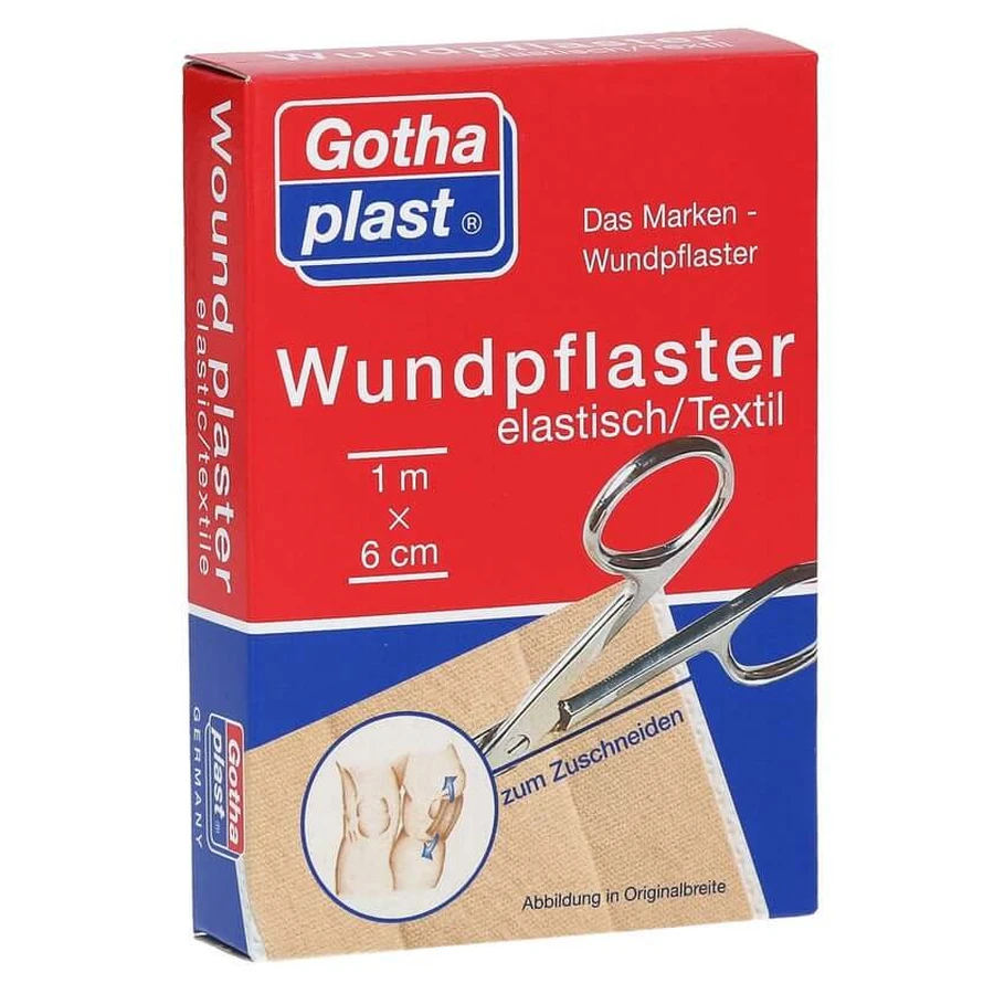 Bande élastique Gothaplast, 1 m x 6 cm, 1 pièce