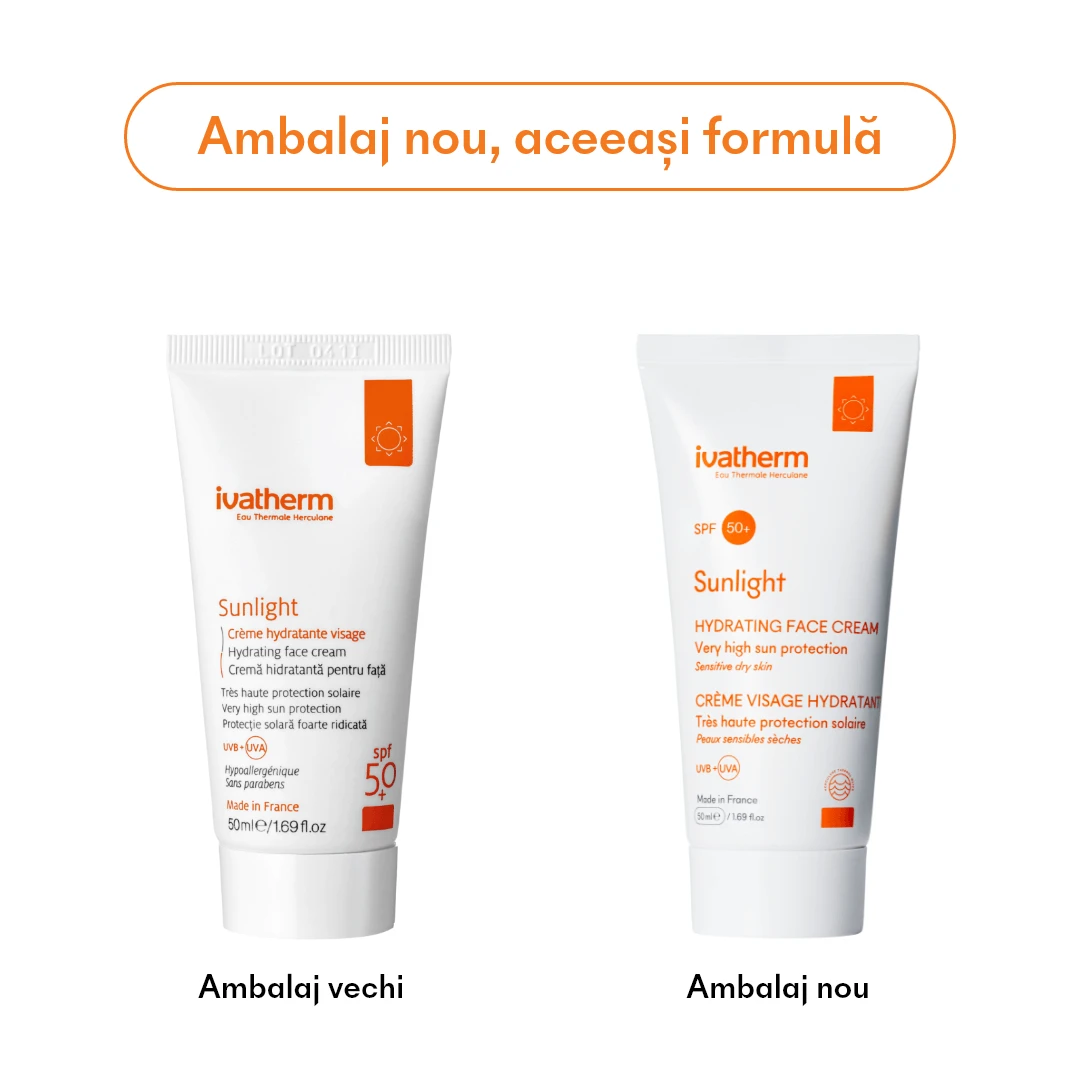 Feuchtigkeitscreme für Gesicht LSF 50+ Sunlight, 50 ml, Ivatherm