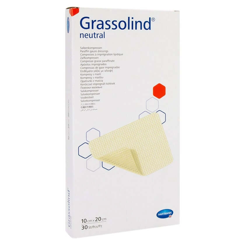Grassolind Salbenkompressen 10x20 cm ste 30 St