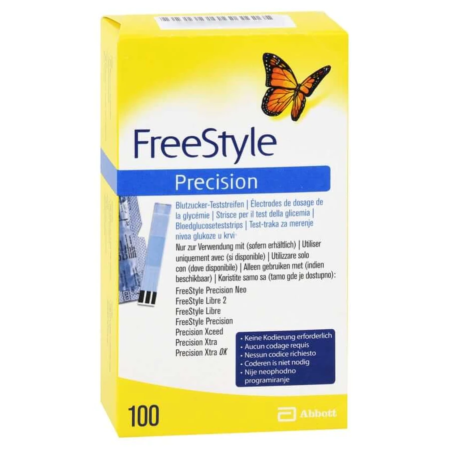 Strisce reattive per la misurazione della glicemia Freestyle Precision, confezione da 100