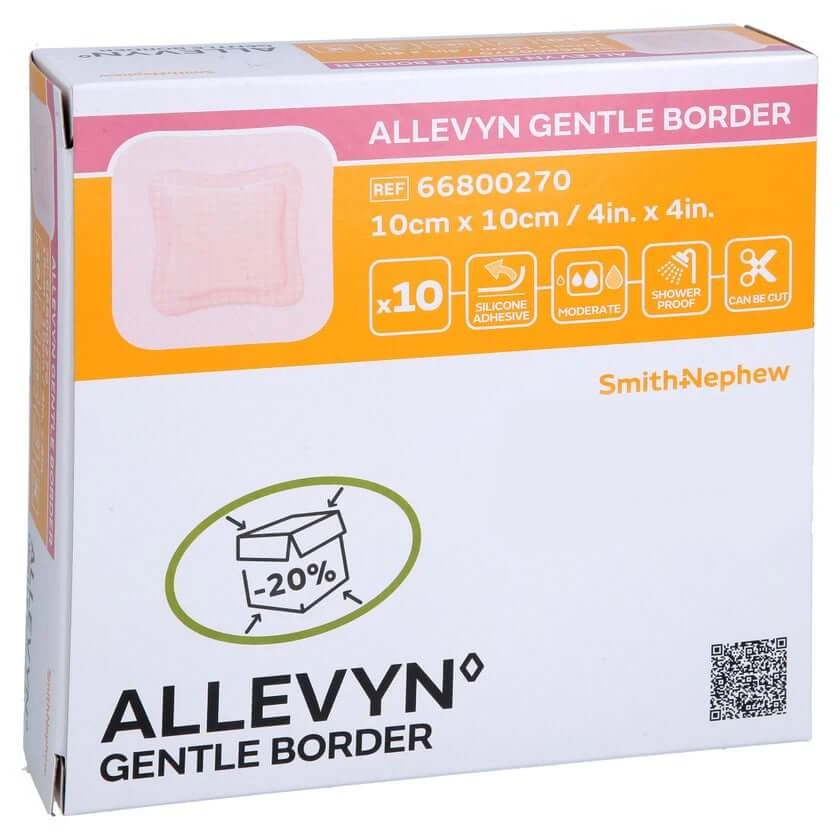 Allevyn Gentle Border 10x10 cm Schaumver 10 St